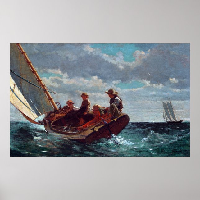 Winslow Homer Breezing Up (A Fair Wind) Poster (Front)
