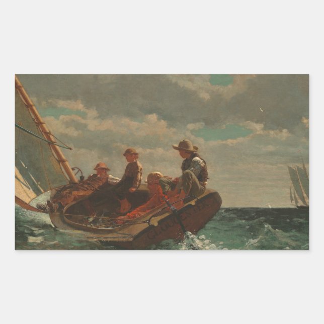 Winslow Homer - Breezing Up (A Fair Wind) Sticker (Front)