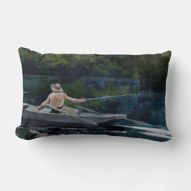 Winslow Homer Casting, Number Two Lumbar Pillow (Front)