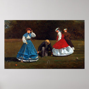Winslow Homer Croquet Scene Poster