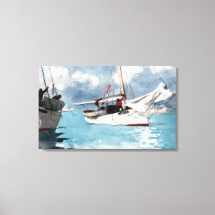 Winslow Homer Fishing Boats, Key West Canvas Print