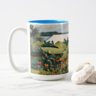 Winslow Homer Flower Garden and Bungalow Bermuda Two-Tone Coffee Mug