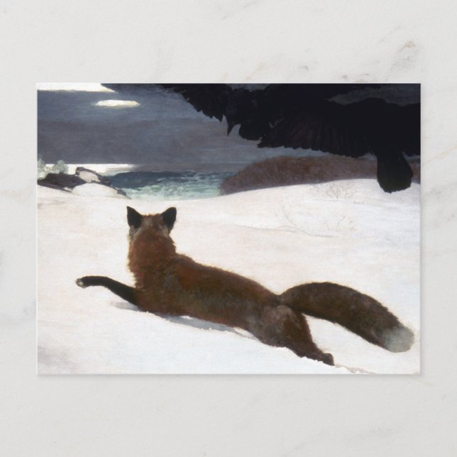 WINSLOW HOMER: FOX HUNT, 1893 POSTCARD (Front)