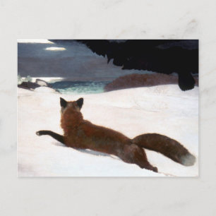 WINSLOW HOMER: FOX HUNT, 1893 POSTCARD
