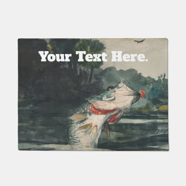 Winslow Homer Hooked Fish Doormat (Front)