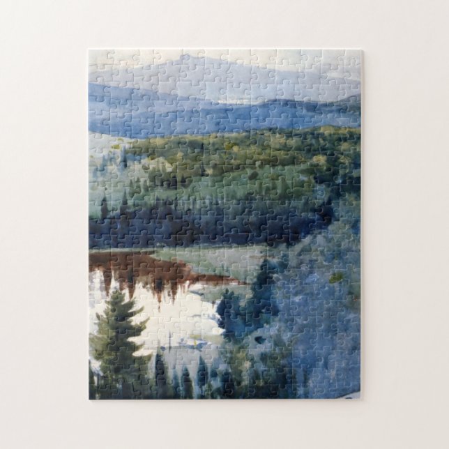 Winslow Homer - Indian Village Adirondacks Jigsaw Puzzle (Vertical)