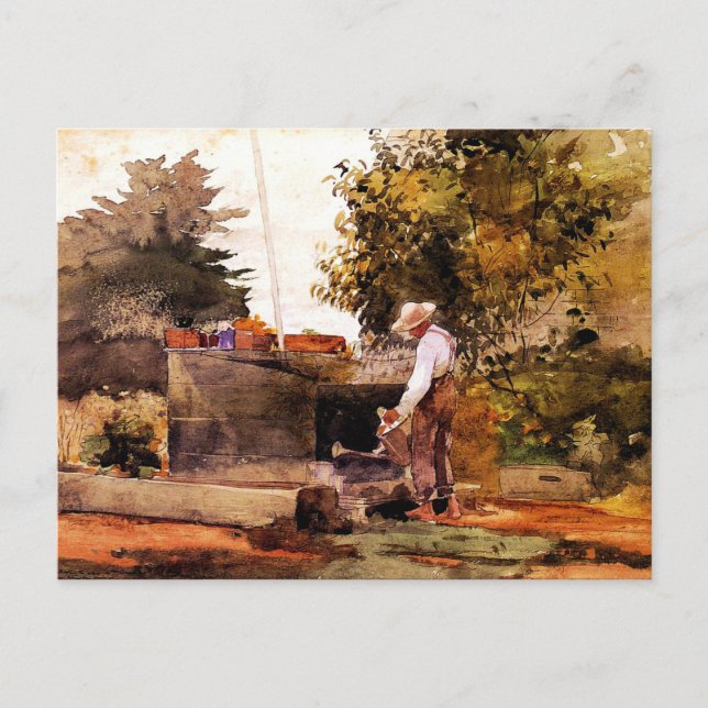 Winslow Homer painting, At the Well Postcard (Front)