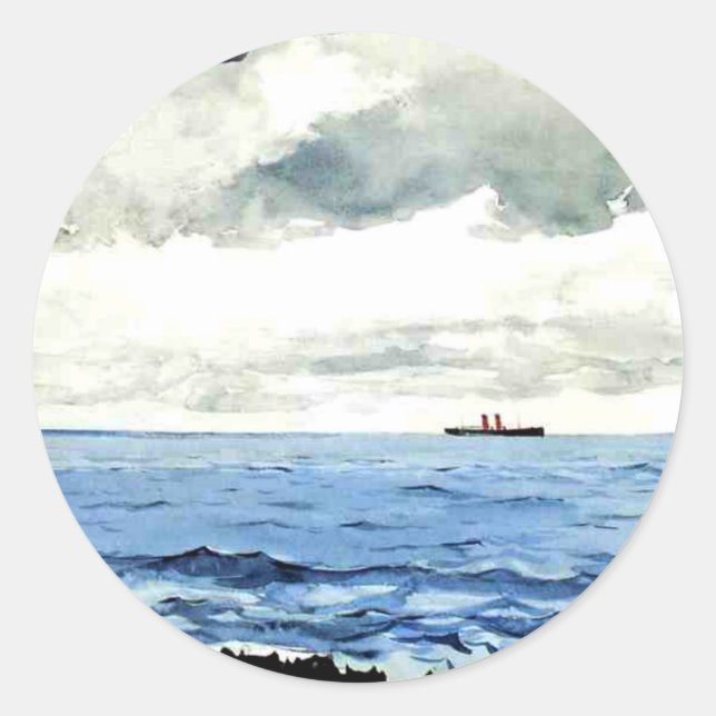 Winslow Homer painting, Bermuda, Classic Round Sticker (Front)