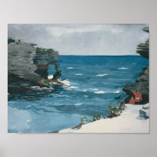 Winslow Homer - Rocky Shore, Bermuda Poster
