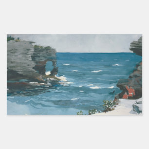 Winslow Homer - Rocky Shore, Bermuda Sticker