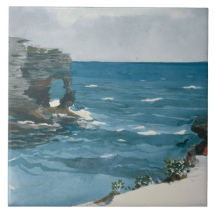Winslow Homer - Rocky Shore, Bermuda Tile