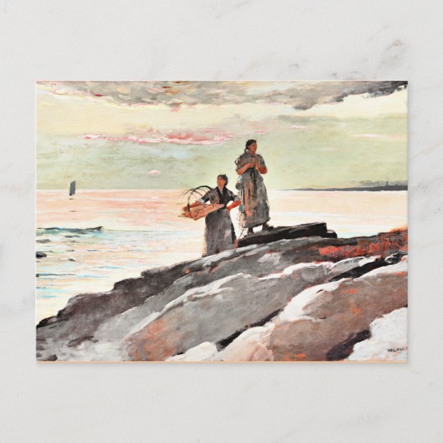Winslow Homer - Saco Bay, famous painting Postcard (Front)