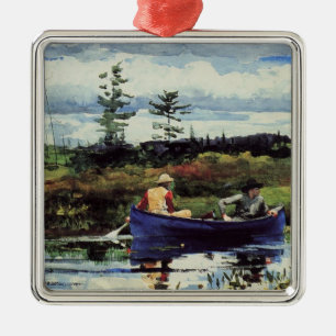 Winslow Homer: The Blue Boat, 1892, artwork Metal Ornament