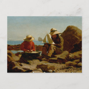 Winslow Homer - The Boat Builders Postcard