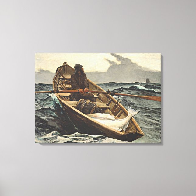 Winslow Homer - The Fog Warning Canvas Print (Front)
