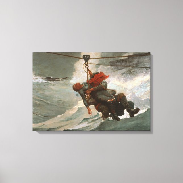Winslow Homer - The Life Line Canvas Print (Front)