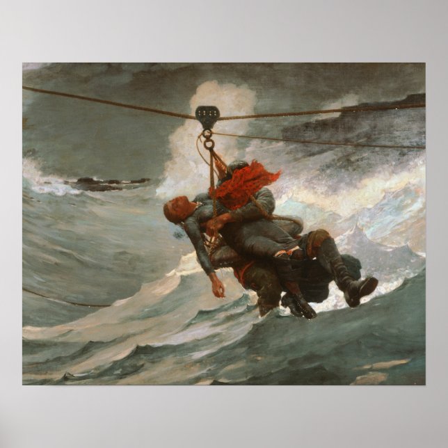 Winslow Homer - The Life Line Poster (Front)