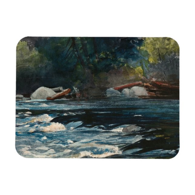 Winslow Homer - The Rapids, Hudson River Magnet (Horizontal)