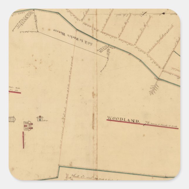 Winsor Farm, Rhode Island Square Sticker (Front)