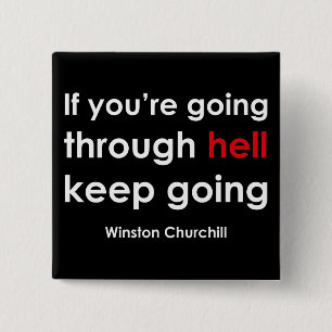Winston Churchill 2 Inch Square Button