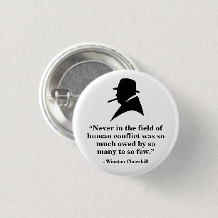 Winston Churchill Badge - Quote 11 1 Inch Round Button