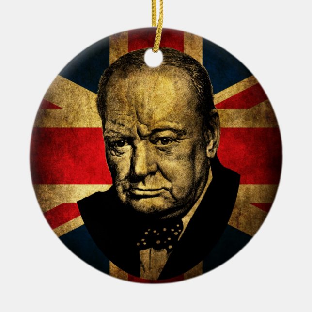 Winston Churchill Ceramic Ornament (Front)