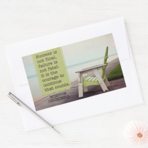 Winston Churchill "Courage" Inspirational Quote Sticker