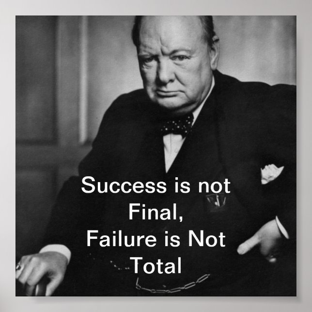 Winston Churchill - Desk Poster - Success (Front)