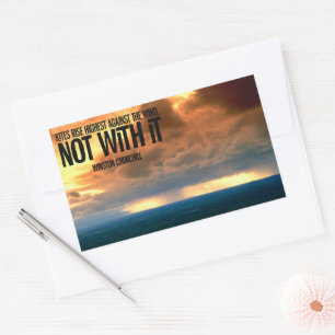 Winston Churchill Inspirational Quote "Kites" Sticker