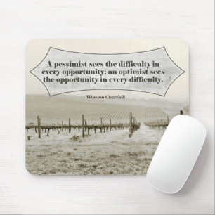 Winston Churchill Inspirational Quote Opportunity Mouse Pad