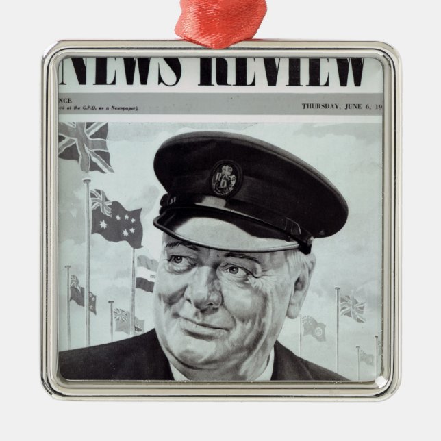 Winston Churchill Metal Ornament (Front)