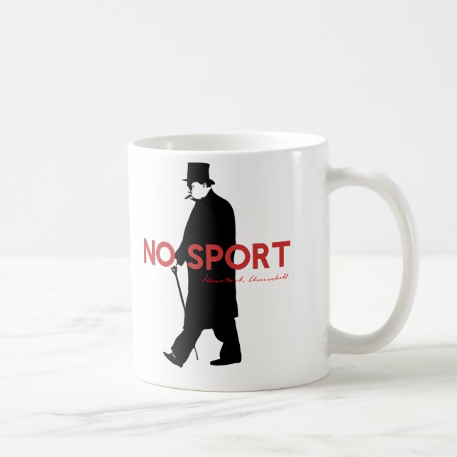 Winston Churchill, No Sport Coffee Mug (Right)