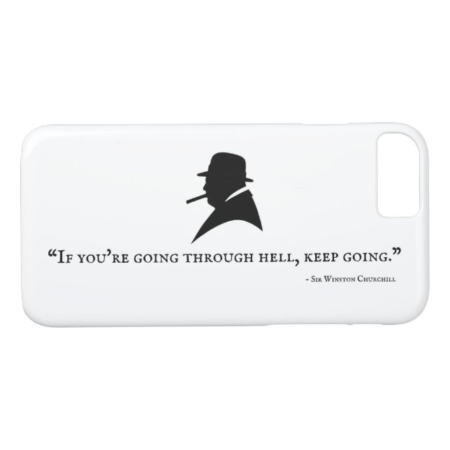 Winston Churchill Phone Case - Quote 1 (Back (Horizontal))