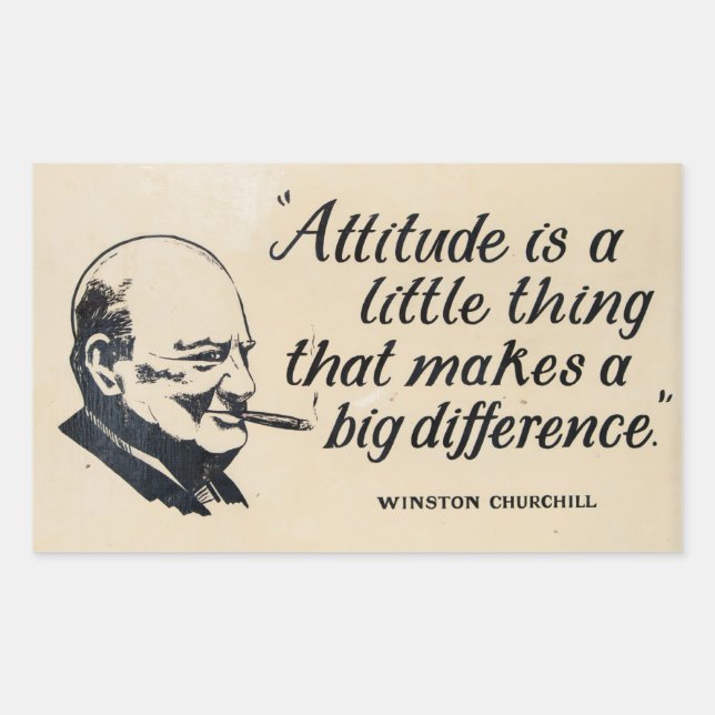 Winston Churchill Quotation Sticker (Front)