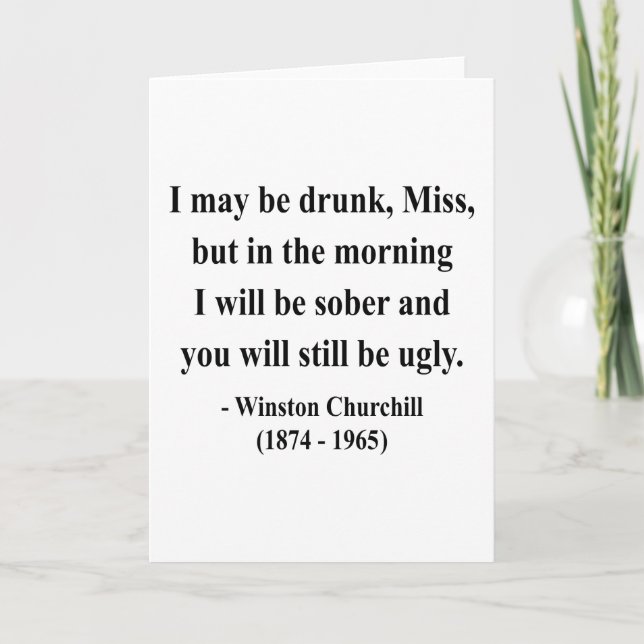 Winston Churchill Quote 2a Card (Front)
