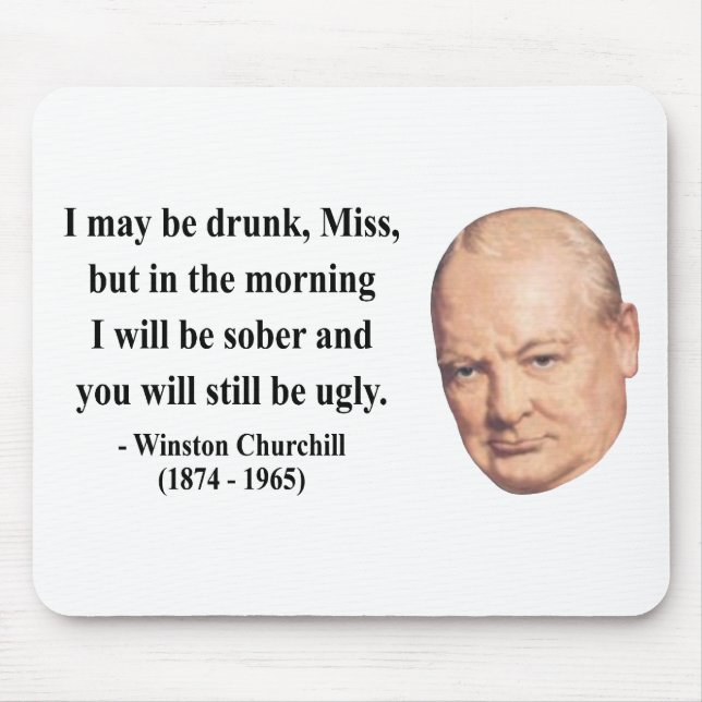 Winston Churchill Quote 2b Mouse Pad (Front)