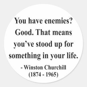 Winston Churchill Quote 3a Classic Round Sticker