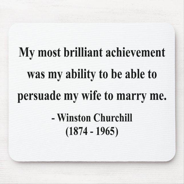 Winston Churchill Quote 6a Mouse Pad (Front)