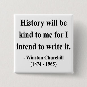 Winston Churchill Quote 7a 2 Inch Square Button