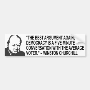 Winston Churchill Quote Bumper Sticker