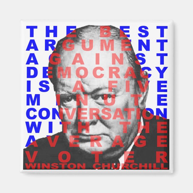 Winston Churchill Quote Magnet (Front)