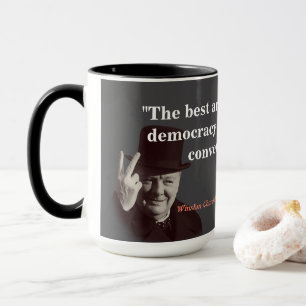 Winston Churchill Quote On Democracy Mug