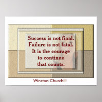 Winston Churchill - quote poster