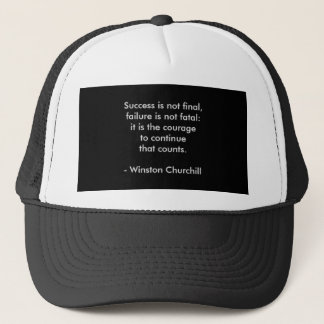 Winston Churchill Quote; Success Trucker Hat