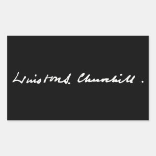 Winston Churchill signature autograph symbol histo Sticker
