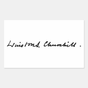 Winston Churchill signature autograph symbol histo Sticker