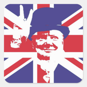 Winston Churchill Square Sticker