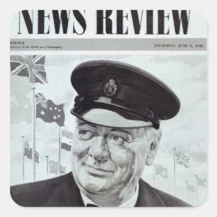 Winston Churchill Square Sticker