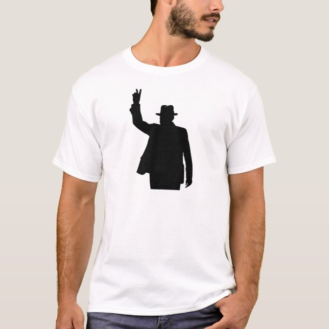 Winston Churchill - Victory Silhouette T-Shirt (Front)