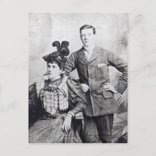 Winston Churchill with his mother 2 Postcard